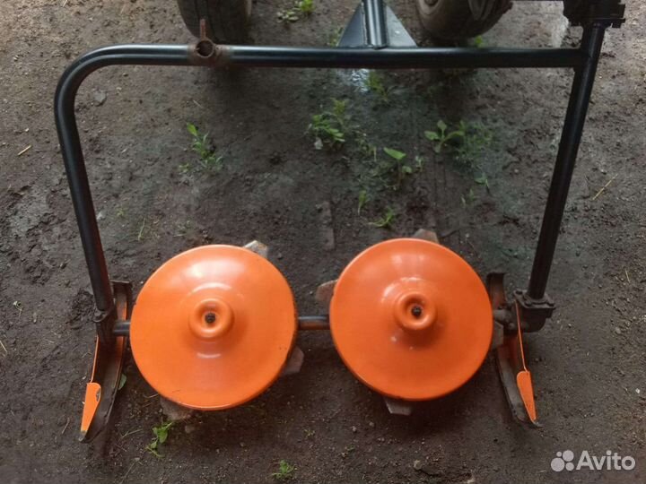 Пролам мотоблок с адаптером и роторной косилкой