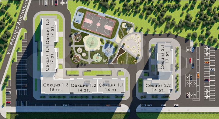 2-к. квартира, 57,1 м², 10/16 эт.