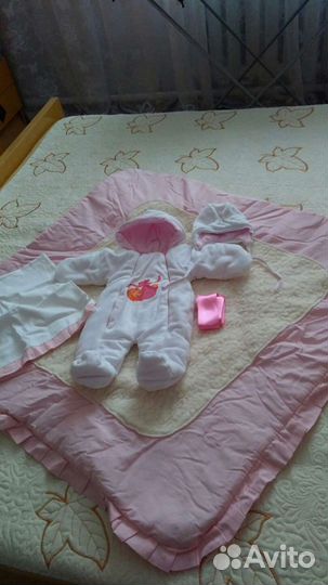 Конверт-одеяло для девочки на выписку