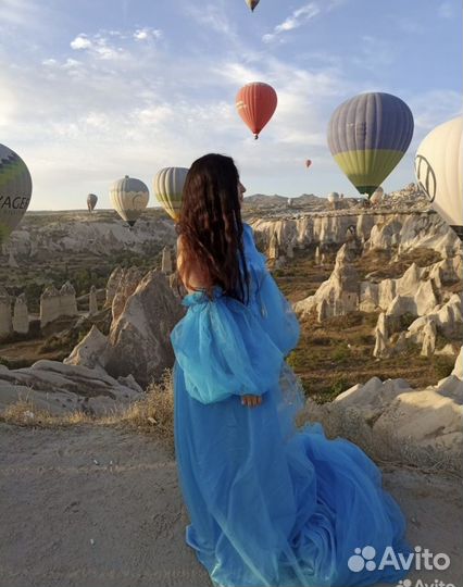 Летяшее шлейфовое платье