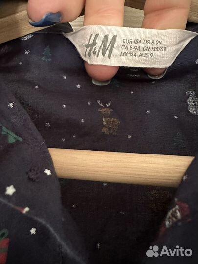 Рубашка с новогодним принтом