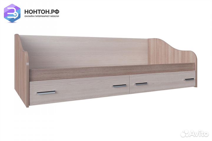 Кровать Город 0.9 м ясень шимо темный / ясень шимо
