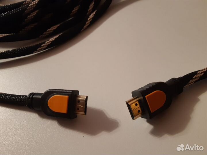 Кабель hdmi-hdmi в жесткой оплетке, 10 метров