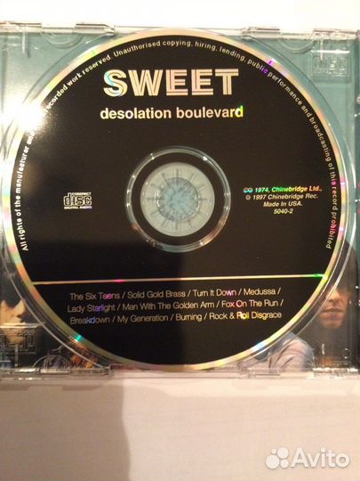 CD Sweet/Desolation Bouleward,US,1997,nm