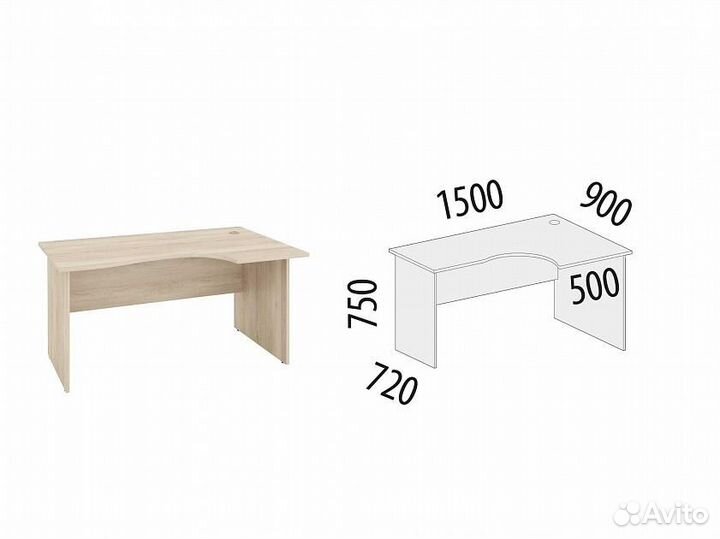 Стол угловой (прав) Альфа 64.21 Компьютерный