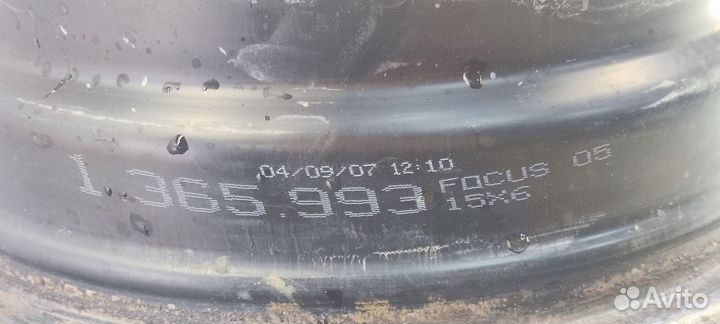 Штампованные диски Ford Focus 2 R15 5Х108