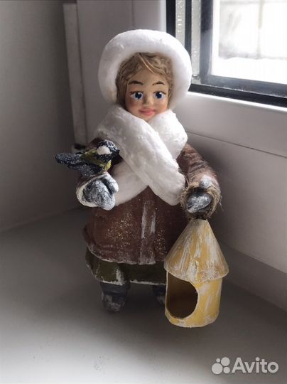 Ватная елочная игрушка