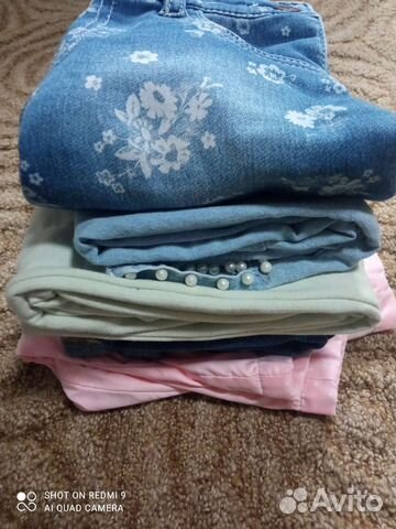 Джинсы, сарафан для девочек 116 122 пакетом