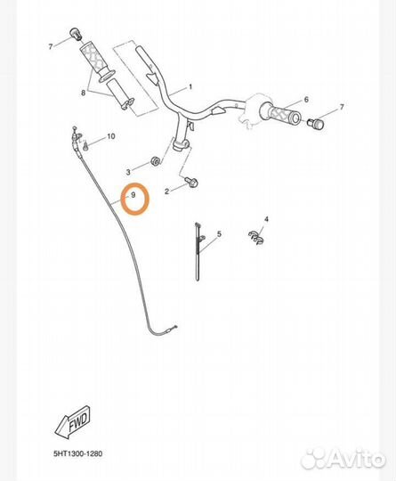 Новый оригинальный кабель газа Yamaha XQ Maxter