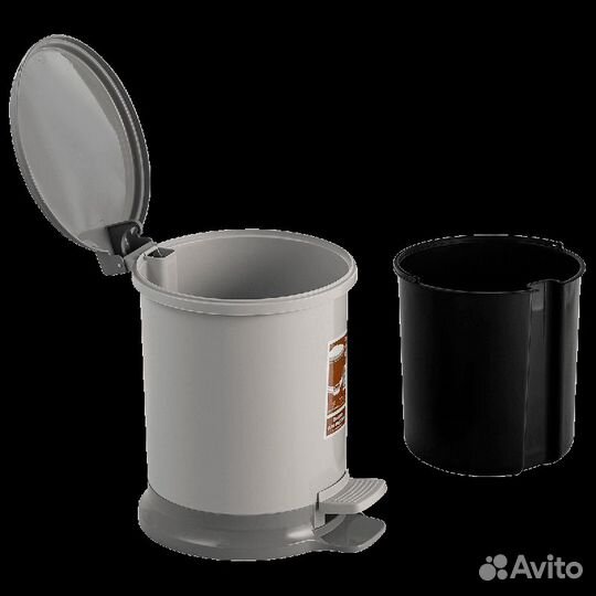 Ведро с педалью 18 л мокко