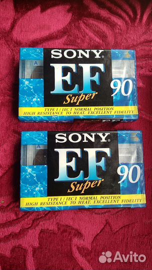 Аудиокассеты запечатаные новые sony ef 90