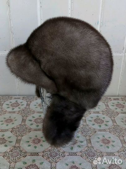 Норковая шапка-ушанка