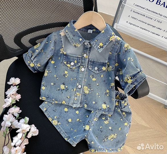 Джинсовый костюм для девочки