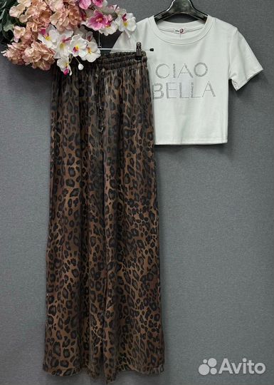 Леопардовые брюки