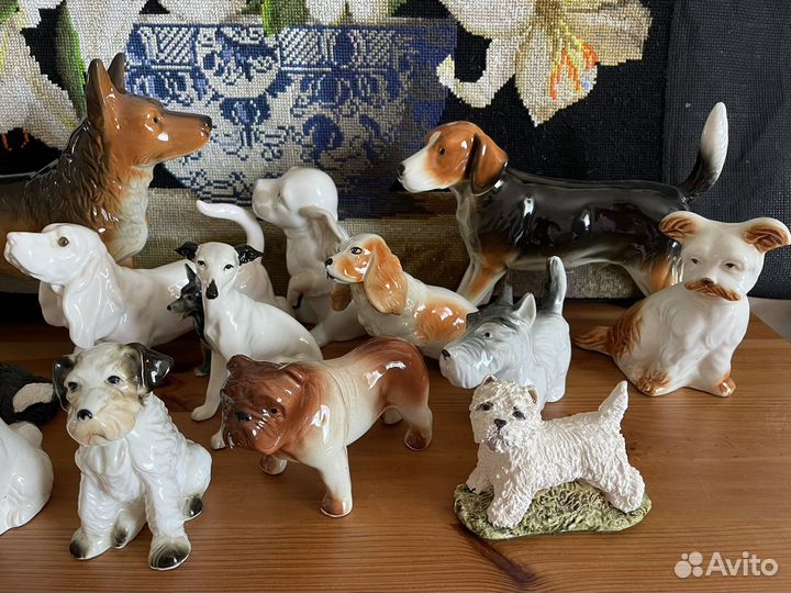 Собачки коллекция,фарфор