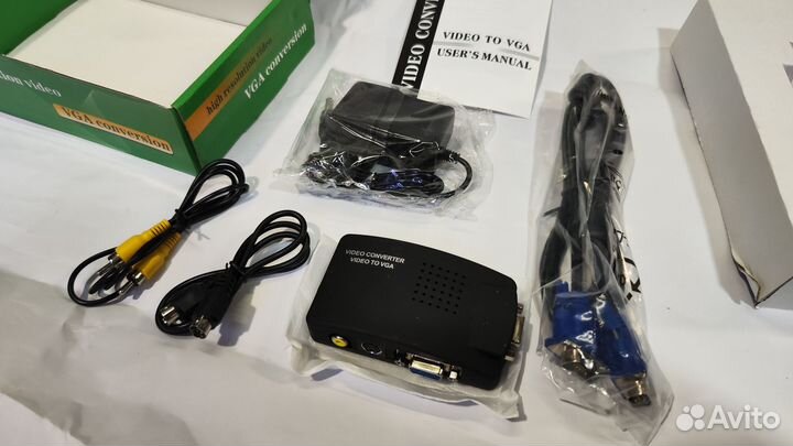 Конвертер palmexx RCA-Video S-Video to VGA