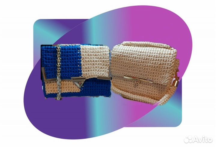 Сумка женская из шнура. Ручная работа