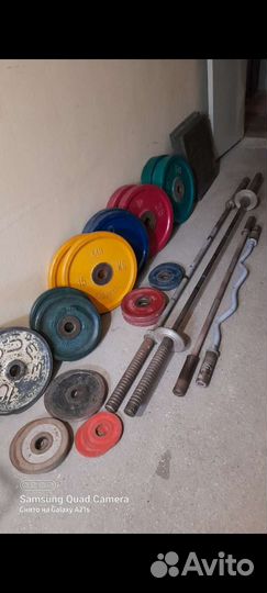 Штанга гриф блины гантели