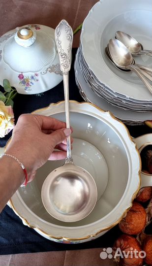 Крупный антикварный старинный половник