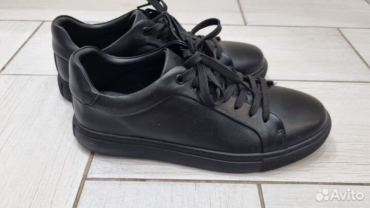 Мужские кожаные кеды