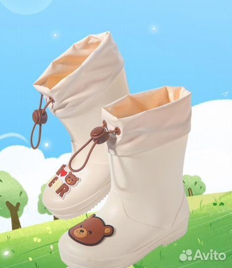 Резиновые сапожки детские с мишками