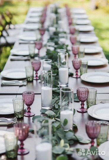 Стаканы из цветного стекла зеленые