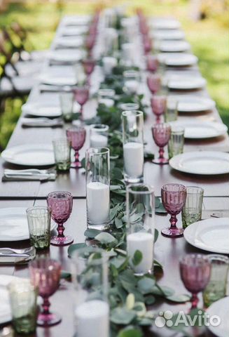 Стаканы из цветного стекла зеленые