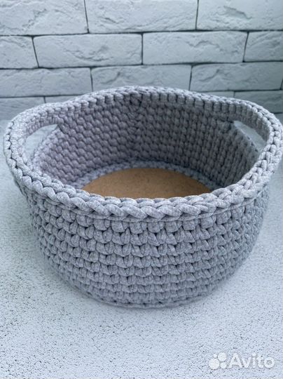 Корзина из трикотажной пряжи