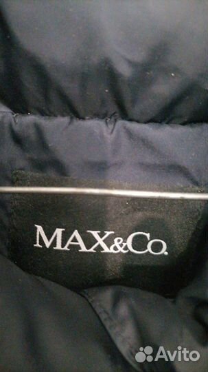 Пуховик женский темно-синий Max&Co 44-46 р-ра