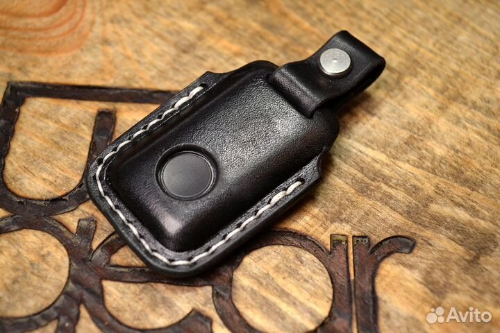 Чехол метки StarLine из натуральной кожи, черный