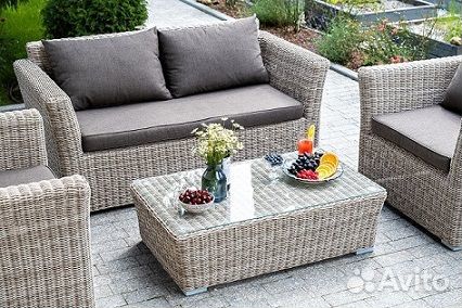 Журнальный столик Капучино из искусственного рота