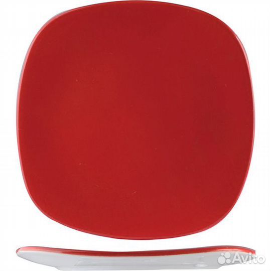 Тарелка квадратная «Фиренза ред» Firenza Red Steel