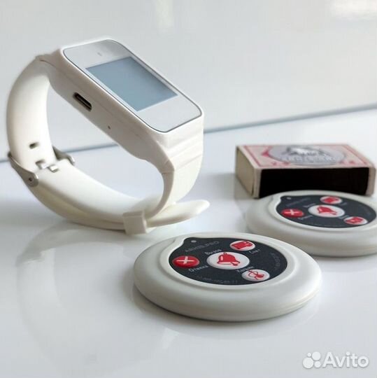 Кнопка вызова официанта Слим в ассортименте, часы