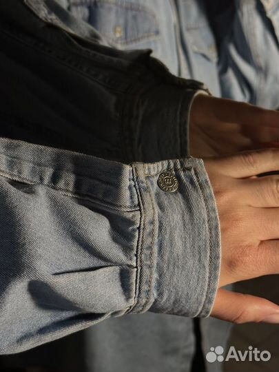 Джинсовая рубашка унисекс винтаж 42-46