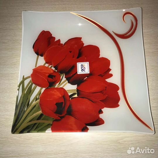 Новый набор квадратных тарелок 6 штук