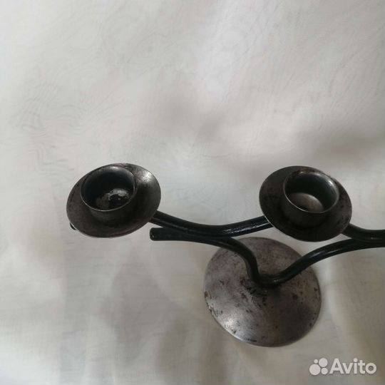 Подсвечник тройной металлический