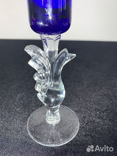 Подсвечник бокал Лебедь стекло