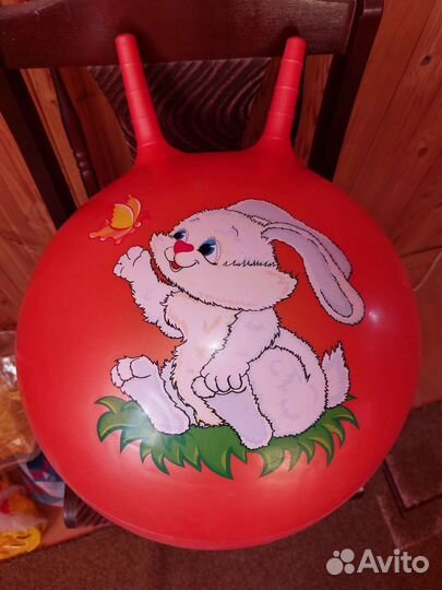 Крупные пазлы 5 сюжетов,фитбол детский с рожками