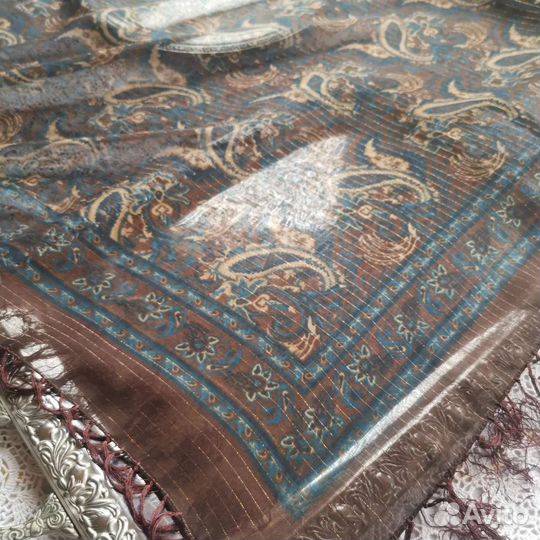 Платок шаль вискоза Коричневая