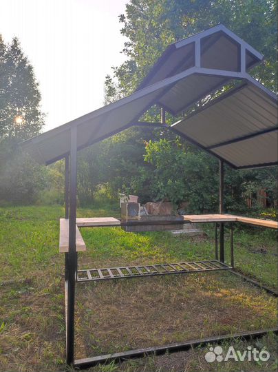 Мангальная зона барбекю, мангал, гриль, коптилка