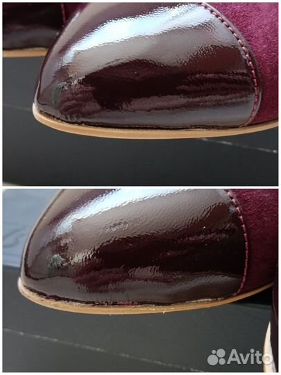 Новые бордовые замшевые балетки 38