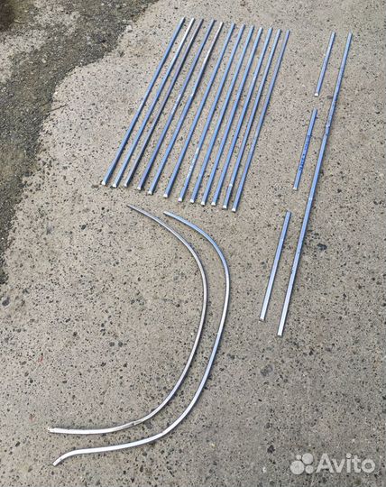 Ранние глухие хром молдинги кузова Ваз 2103, 2106