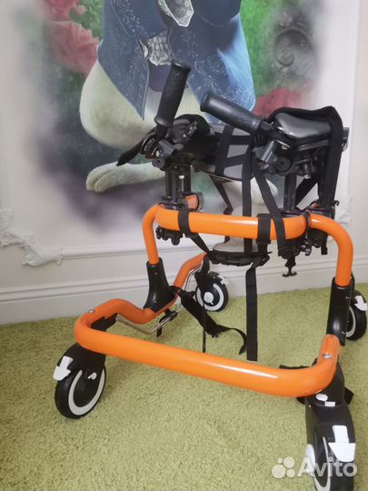 Опоры-ходунки на 4-х колесах для детей с дцп