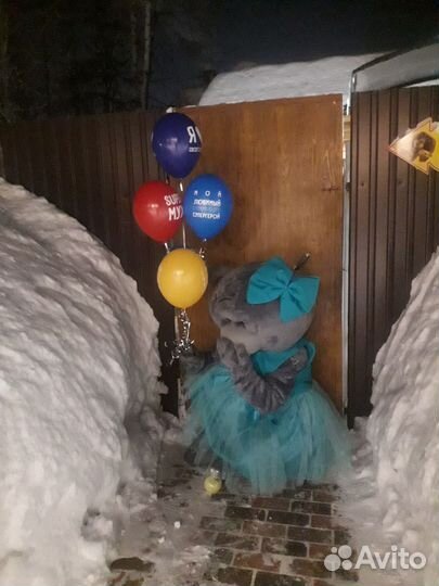 Ростовая кукла/аниматоры/белый мишка поздравление