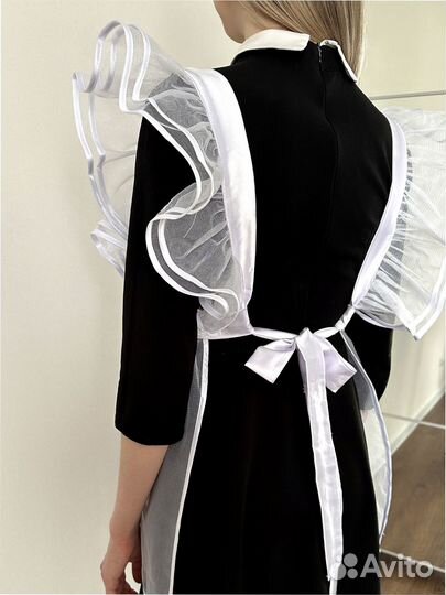 Фартук школьный белый на выпускной