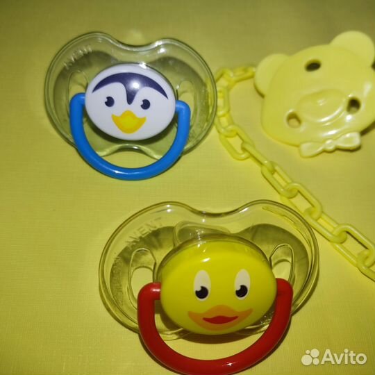 Avent пустышки, держатели для пустышек
