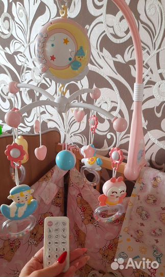 Мобиль в кроватку музыкальный с проектором
