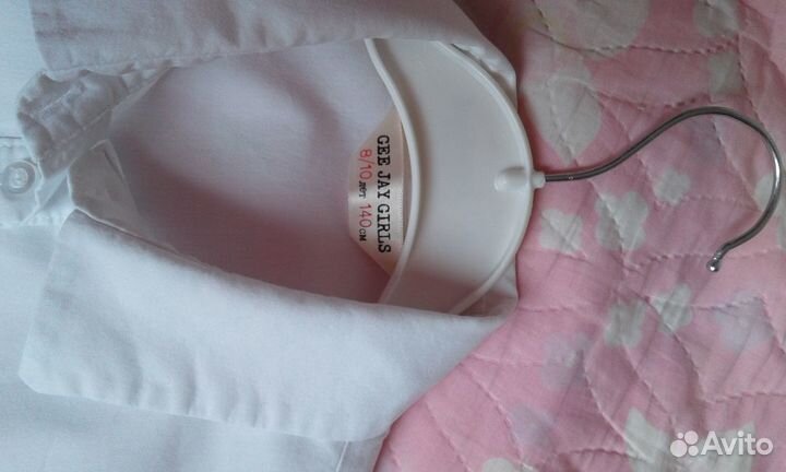 Рубашка (блуза) белая на дев рост 140