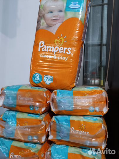 Памперсы подгузники 3 размер, для детей