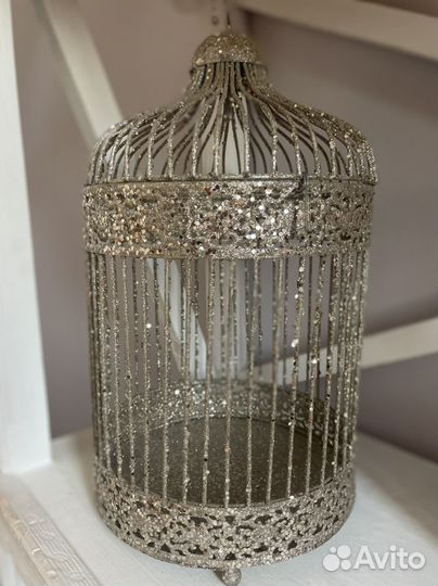 Клетка золотая для интерьера, декора, фото зон